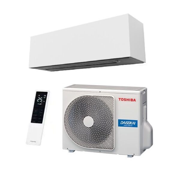 Õhksoojuspump Toshiba arctic White sise- ja välisosa komplekt